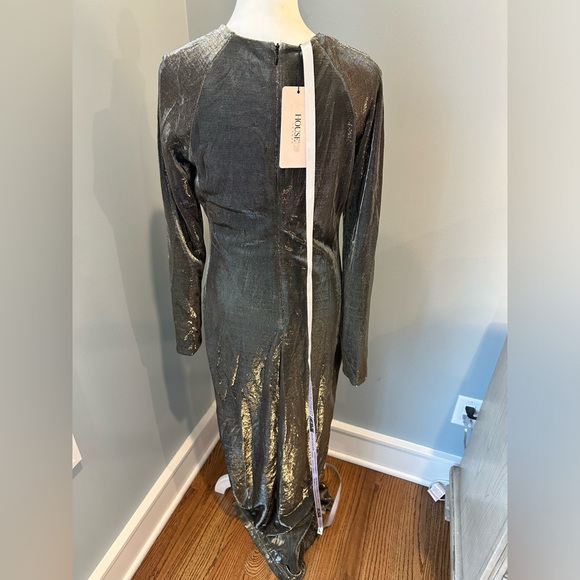 MISTRESS ROCKS Ministry Metallic Thigh Split
Maxi Dress NWT - Picture 3 of 8